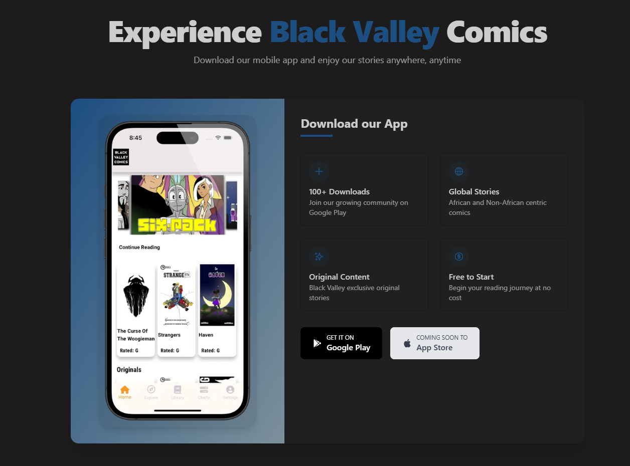 Black Valley Comics Platform